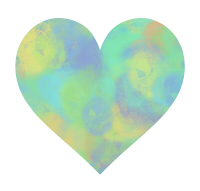 濁ったグリーンのハートマーク