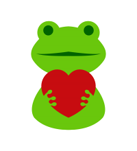 ハートを持つカエルのイラスト素材 ハートの素材屋