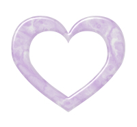 マーブル模様のハートフレーム素材パープル