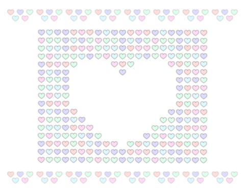 小さい一面のハートとライン