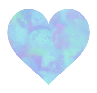 くすんだ水色のハートマーク