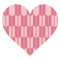 矢絣模様のピンクハート