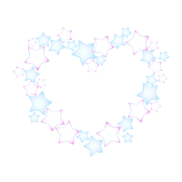 透過星ハートフレーム