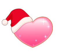 サンタ帽子ピンクハート