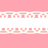 レースリボンのような装飾ライン素材白太