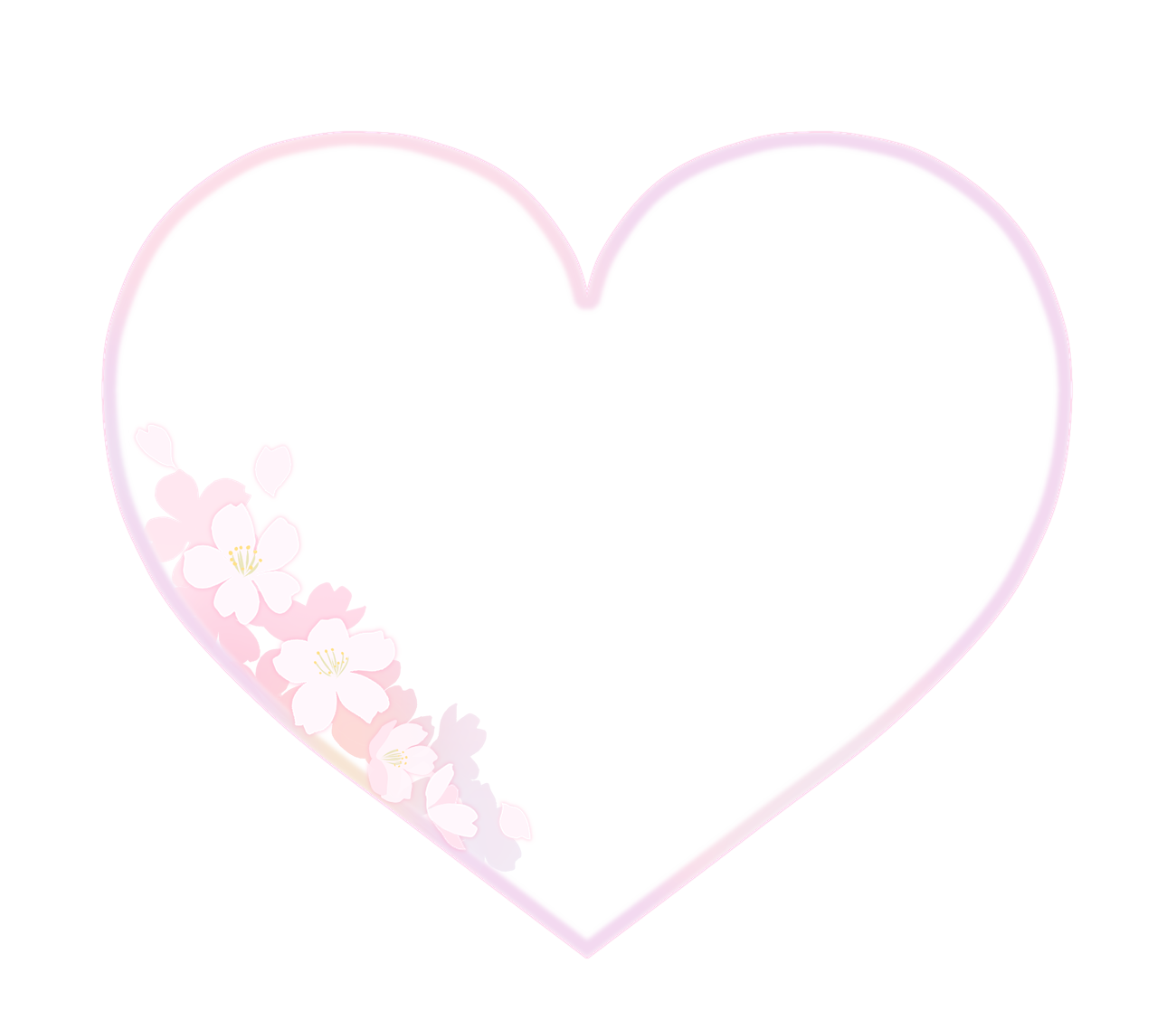 桜のイラストハートフレーム素材 ハートの素材屋 桜のイラストハートフレーム素材 ハートの素材屋