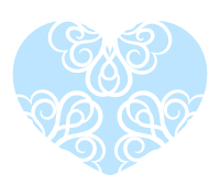 装飾的ハートマーク素材