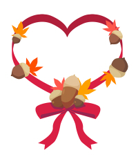 どんぐりフレーム赤リボン