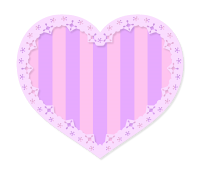 縦縞パープルハート素材