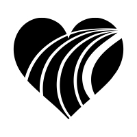 白い波模様の黒ハート02