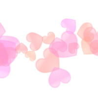 ハートのライン素材 オレンジ ピンク パープル ハートの素材屋