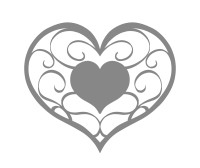 グレー枠とグレーハートのサムネイル