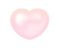 透明ハート薄ピンク