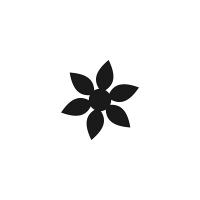 黒単色花マーク