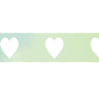 緑色水彩風ライン素材