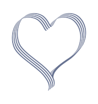 細線が連なるハート枠青