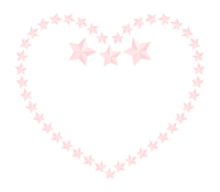 ピンク星ハートフレームイラスト素材