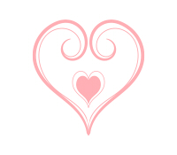 蔓風の枠と内側に小さいハート