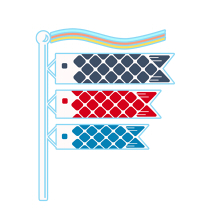 鯉のぼりのイラスト素材