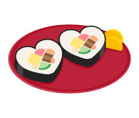 ハート型太巻き寿司