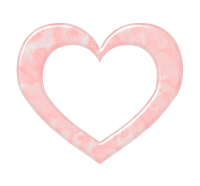 マーブル模様のハートフレーム素材ピンク