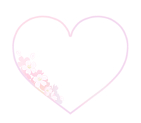 サクラ少しのイラストハートフレーム