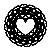 装飾ハート大