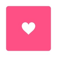 白抜きハート濃いピンクの背景