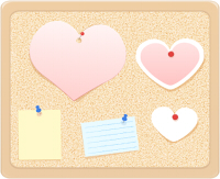 ランダムハートのライン素材ピンク