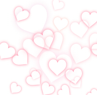 散らばる白抜きのハート模様ピンク