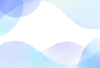 水色水彩風フレーム上下に波のような模様