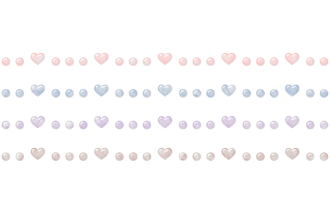 マーブル模様のハートドットラインpsセット