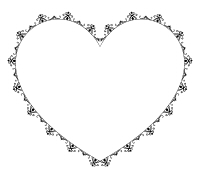 モノクロ装飾枠細め