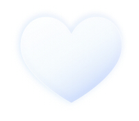 半透明薄青色ハート素材