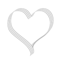 細線が連なるハート枠グレー