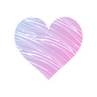 斜め模様ハートマークピンクからブルーへのグラデーション