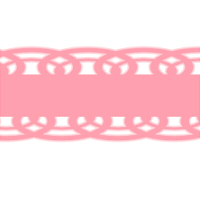 装飾ライン素材ピンク色のリボンレース