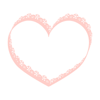 ハートフレーム薄ピンク