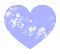 天の川イメージハート紫