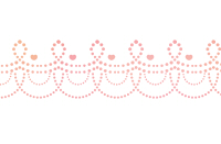 点々装飾ライン黄ピンク