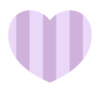 しましま紫のハート