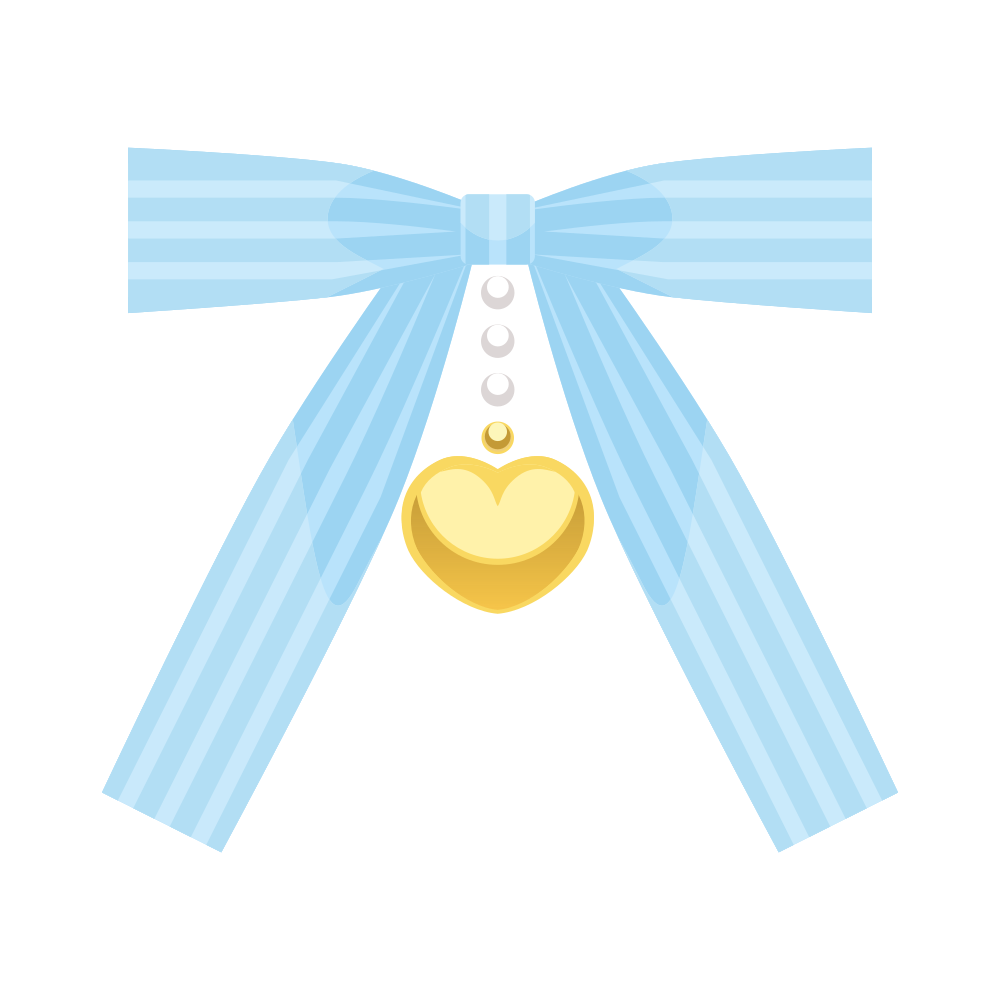 縞リボンとハートチャーム ハートの素材屋 縞リボンとハートチャーム ハートの素材屋