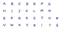 サムネイルアルファベット文字素材青色