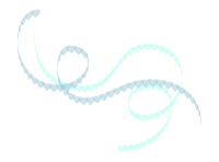 流れるリボンのようなハートラインブルー