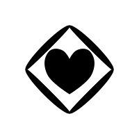 四角の中にハート