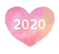 2020白文字ピンクハート