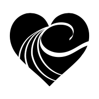 白い波模様の黒ハート03