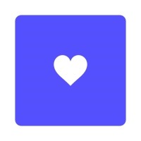 白抜きハート紺色の背景