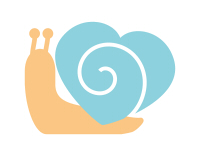 カタツムリイラスト水色