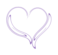 ゆがんだ線の紫色ハート